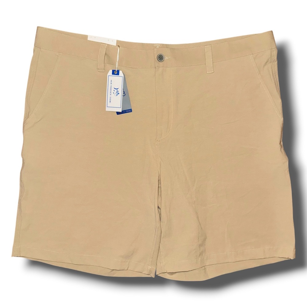 Southern Tide Men Tide to Trail Performance Gulf Short T3 Coastal Khaki W42 NWT
